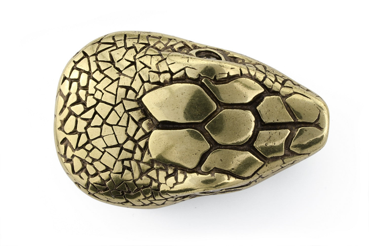 Aged gold snakehead buckle 40mm 