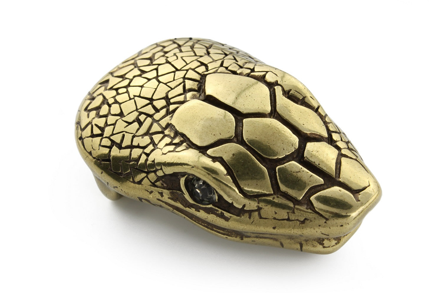 Aged gold snakehead buckle 40mm 