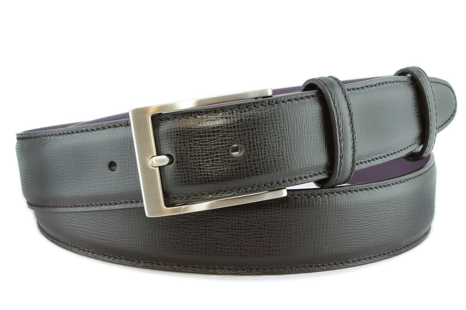 saffiano leather belt