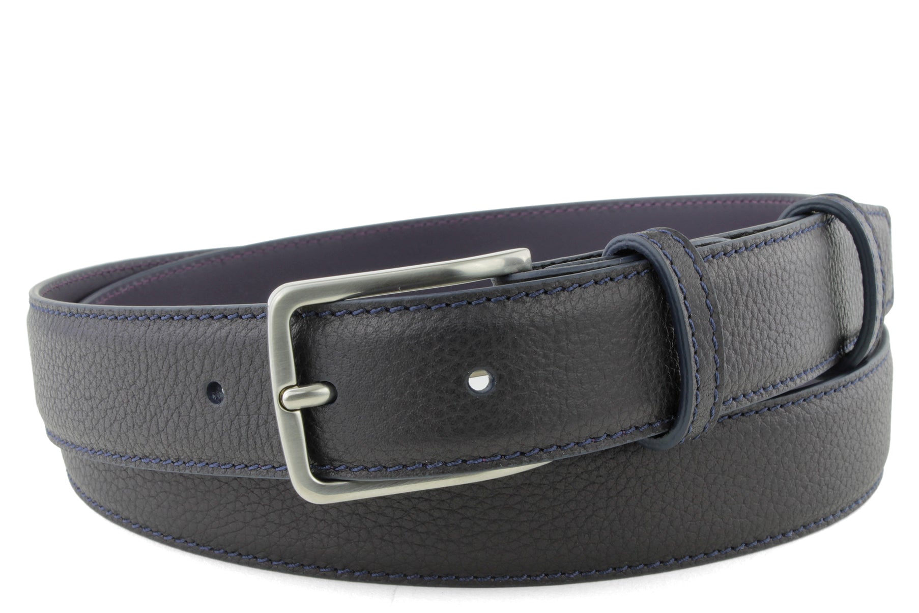 Narrow Deep Navy Novak Belt | Elliot Rhodes