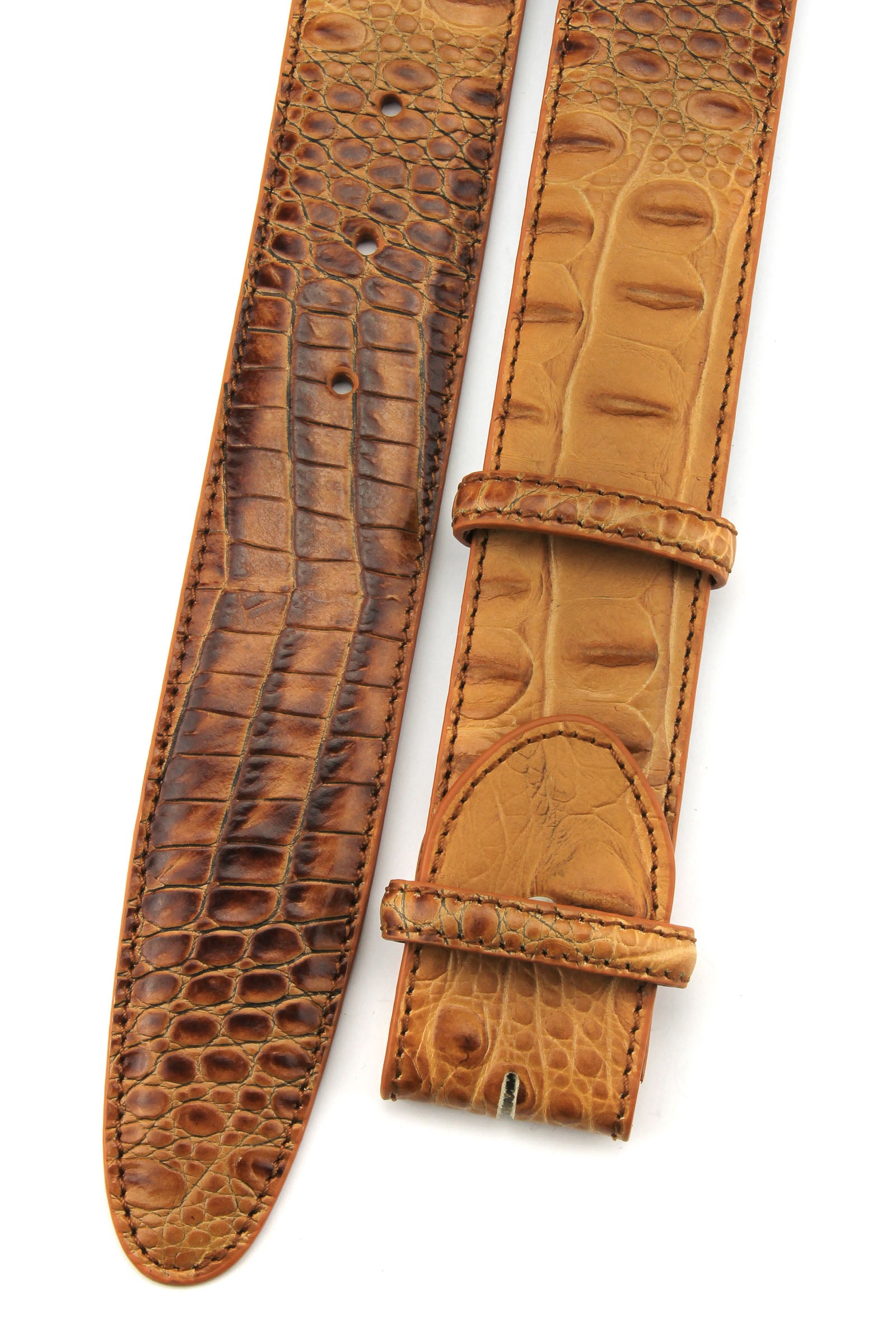 Download Brown sugar mock caiman belt strap | Elliot Rhodes