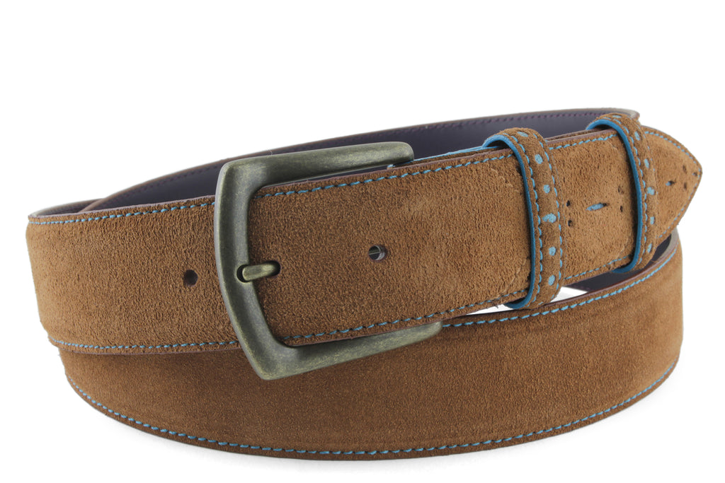 mens suede belt