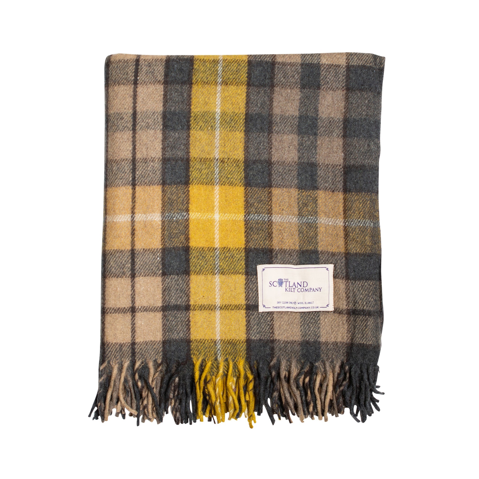 Wool Tartan Blanket - 60'' x 70'' - Buchanan Natural - Scotland Kilt Co US product image