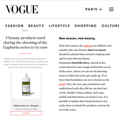 Vogue Beauty: Products Used on Euphoria Season Two Donni Davy
