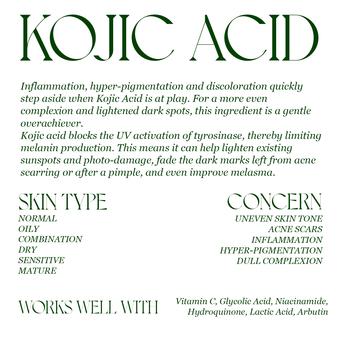 kojic acid benefits and skin concerns