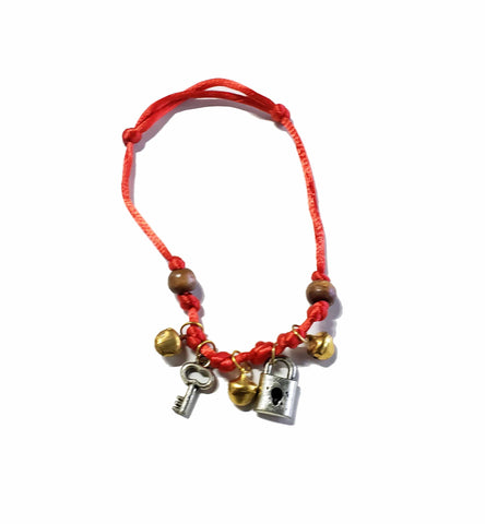 Sacred Red Thread Bracelet With Bells