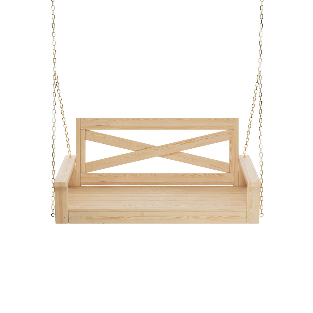 Malvern Porch Swing Bed in Oak Stain