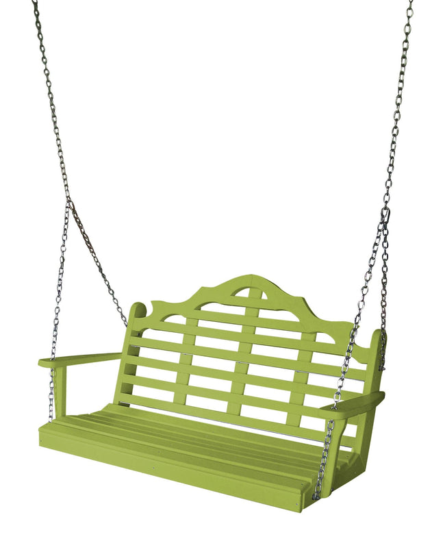 Keystone Amish Co. 5 Foot Milan Recycled Plastic Porch Swing, Tropical Lime