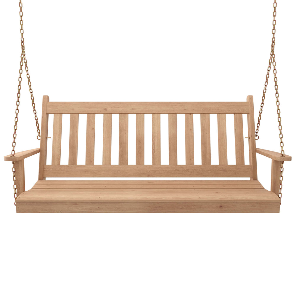 Malvern Porch Swing Bed in Oak Stain