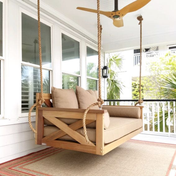 Lowcountry Swing Beds Crib, Teak The Modified Cooper River Daybed Swing