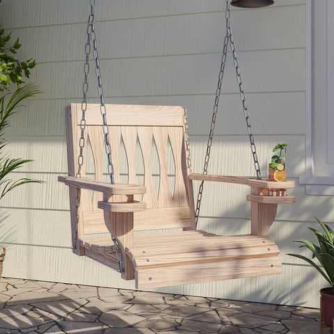 Single Porch Swing Wooden