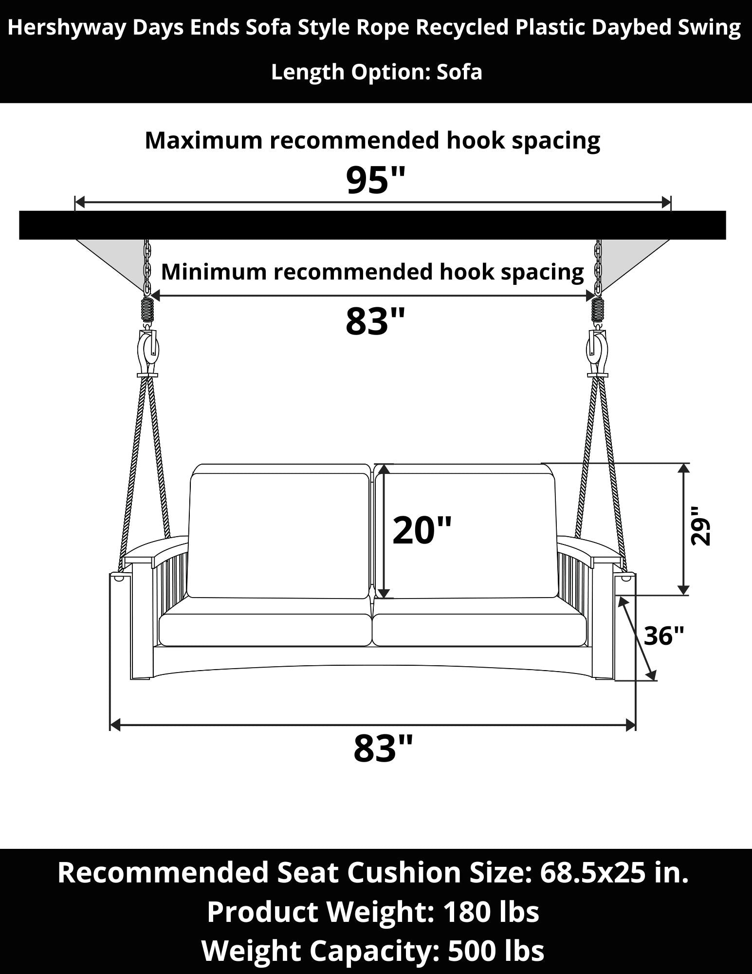 Group Size Porch Swing Beds Up To 7 Foot Swings – The Porch Swing