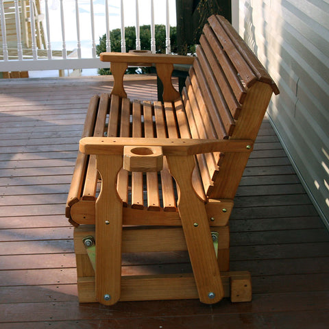 outdoor wood glider chairs