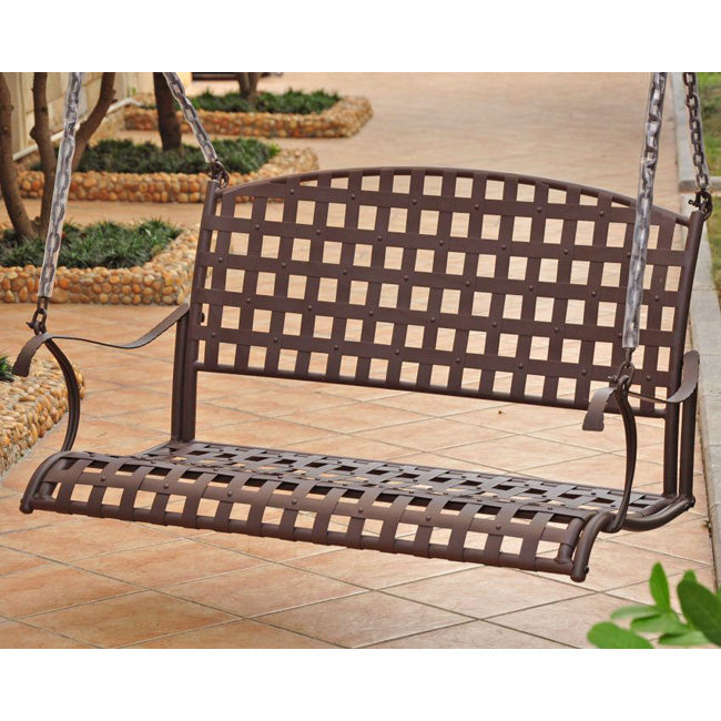 hanging iron porch swing