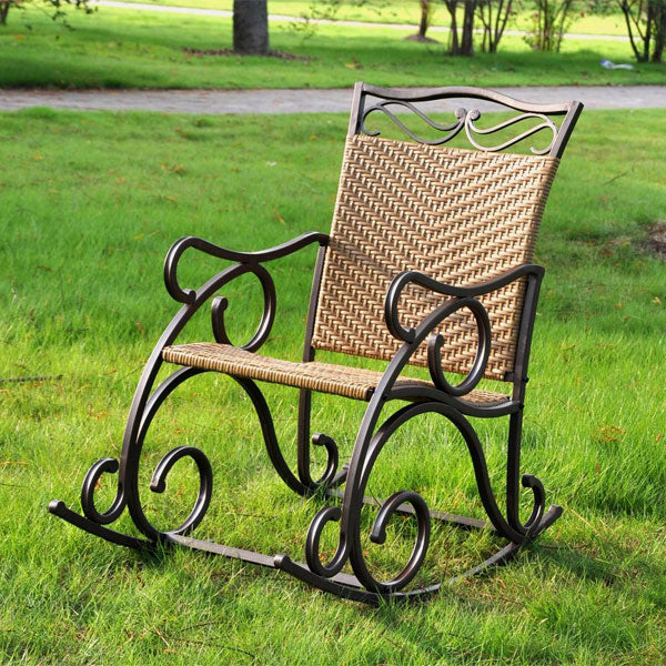 outdoor wrought iron rockers