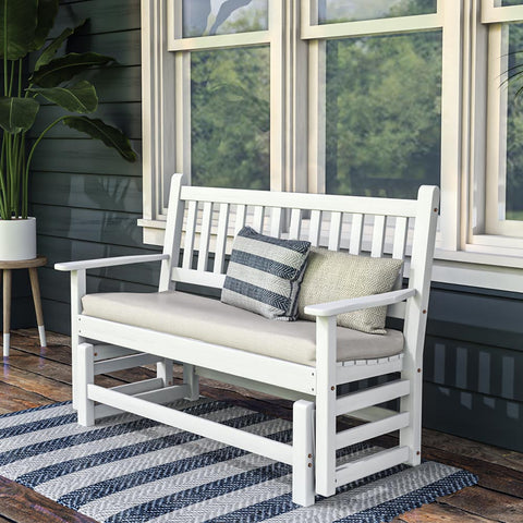 white glider rocker outdoor