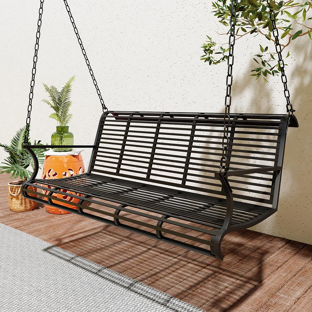 Live Casual 800 Lb Roll Back Metal Porch Swing Heavy Duty