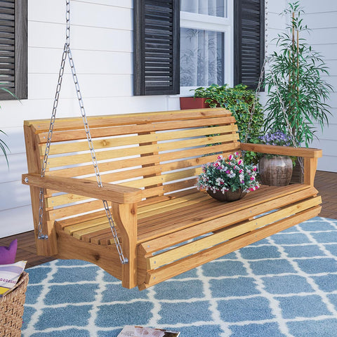 6 foot teak porch swing