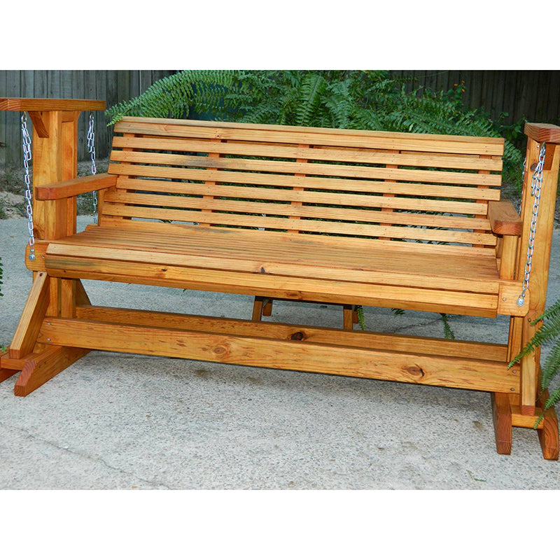 wood rollback glider bench