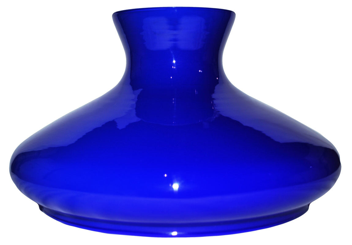 blue glass lamp shade