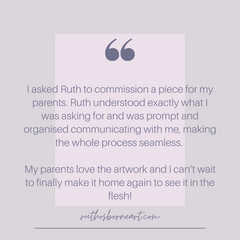 Customer feedback about the experience of commissioning an artwork 