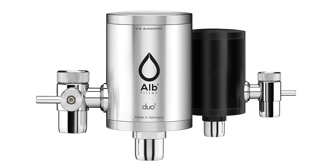 Alb Filter Duo Active Trinkwasserfilter für den Wasserhahn, (schwarz)