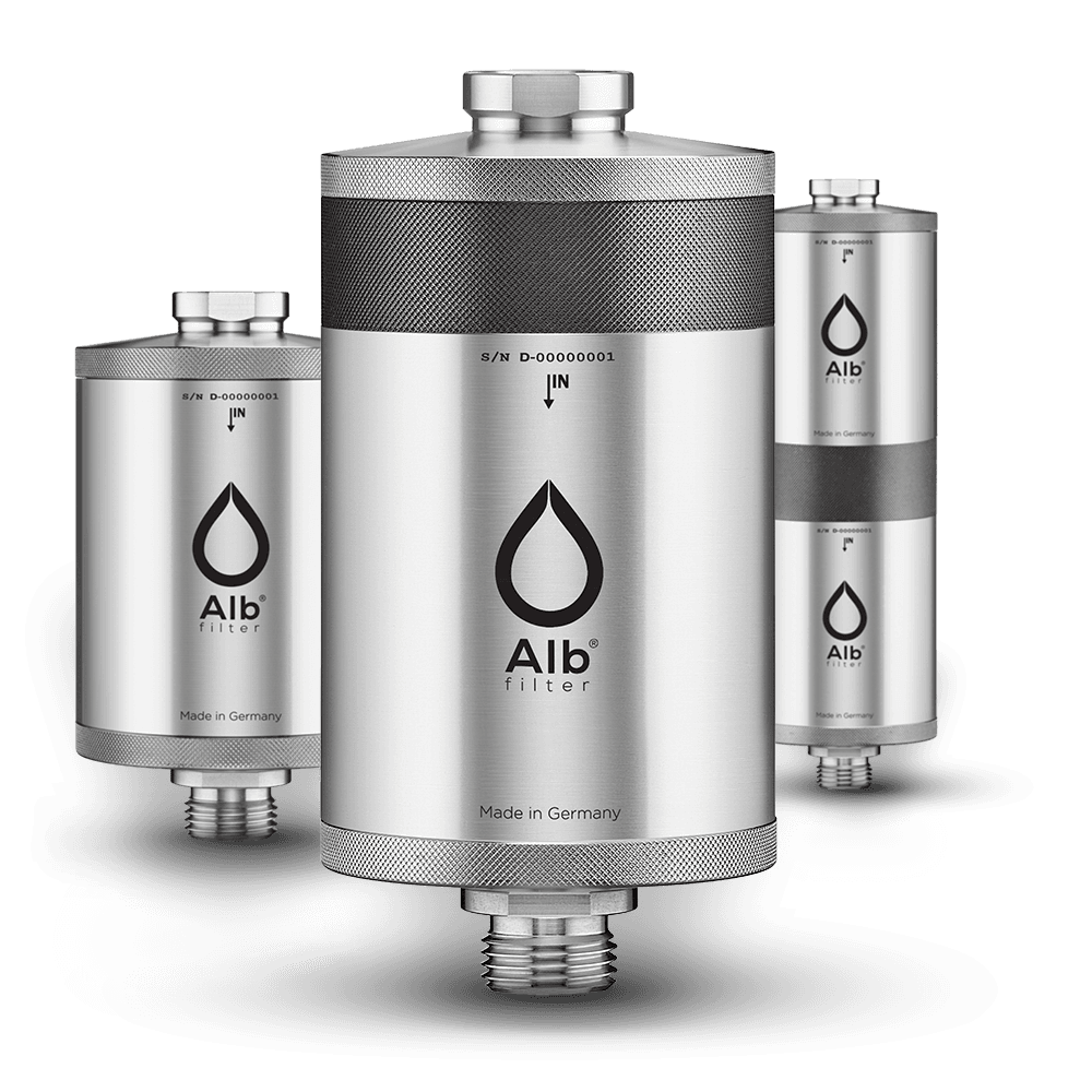 Alb filter Active drikkevannsfilter med reisekoblingssett titanium