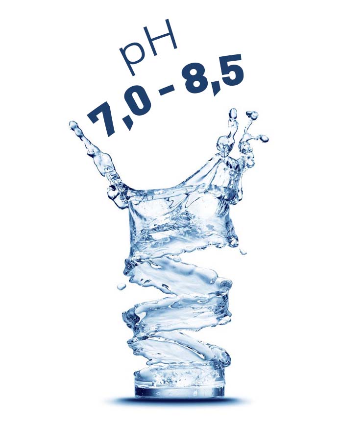Glas mit pH 7 Wasser