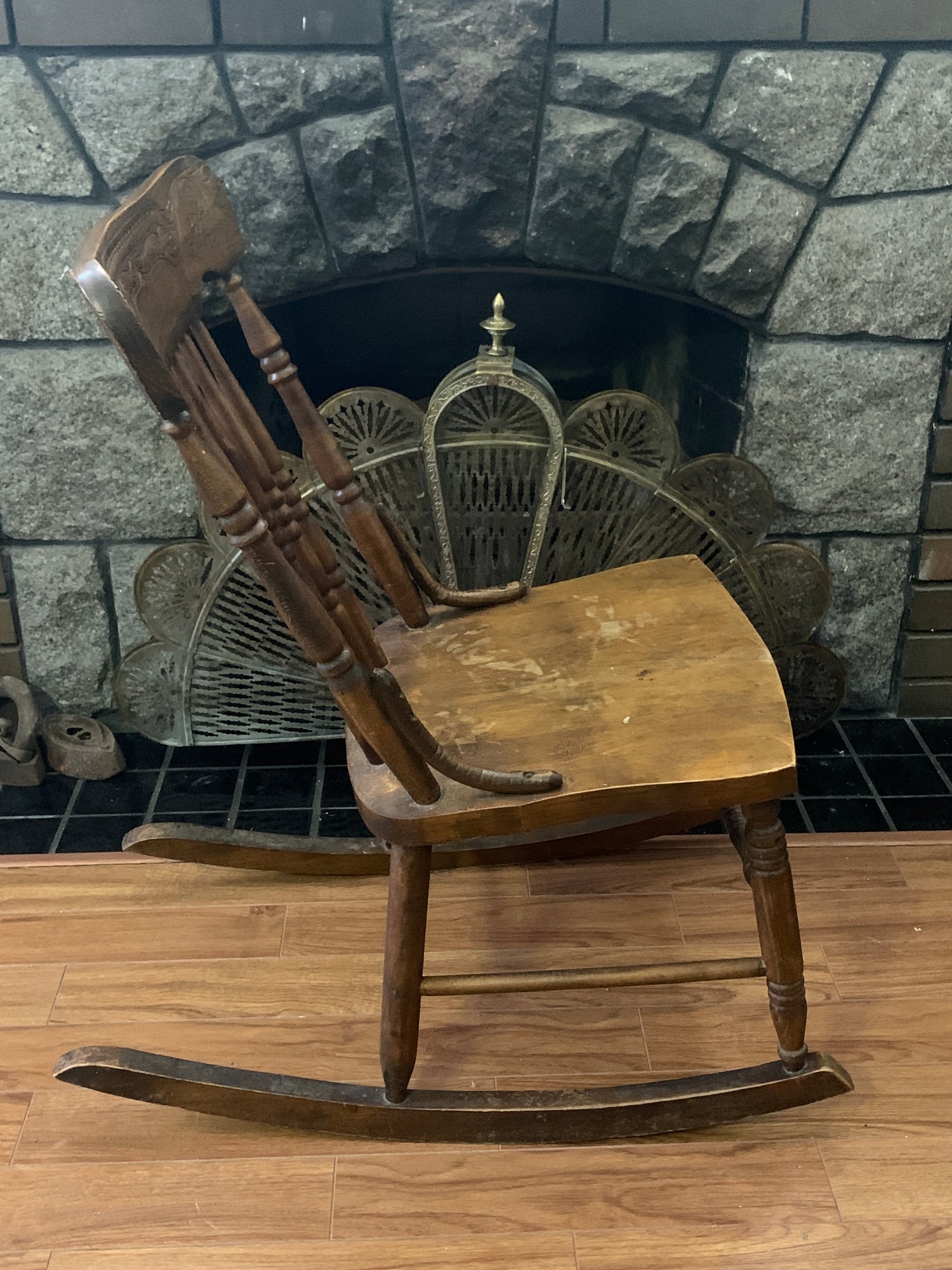 iron back nursing chair