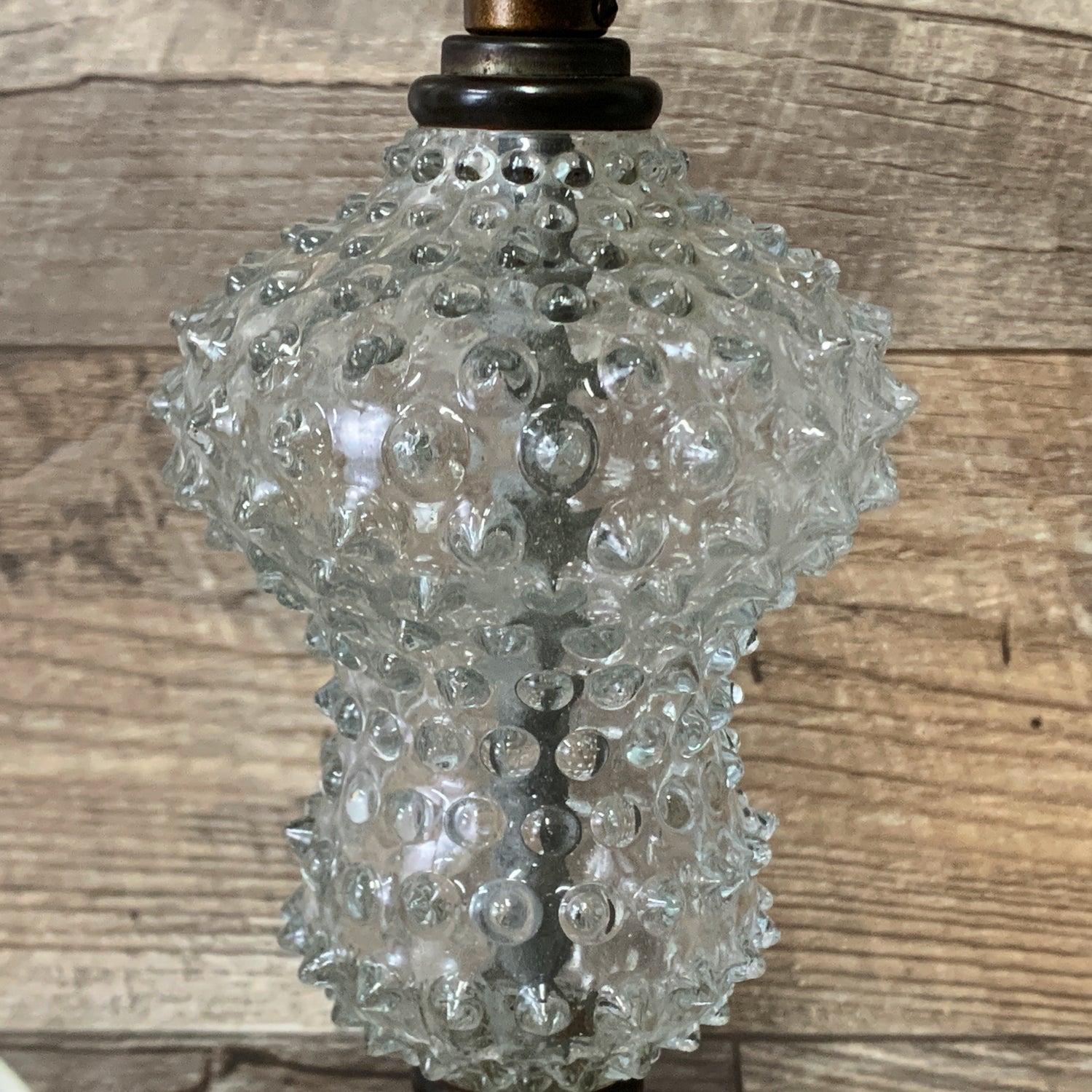 clear hobnail lamp