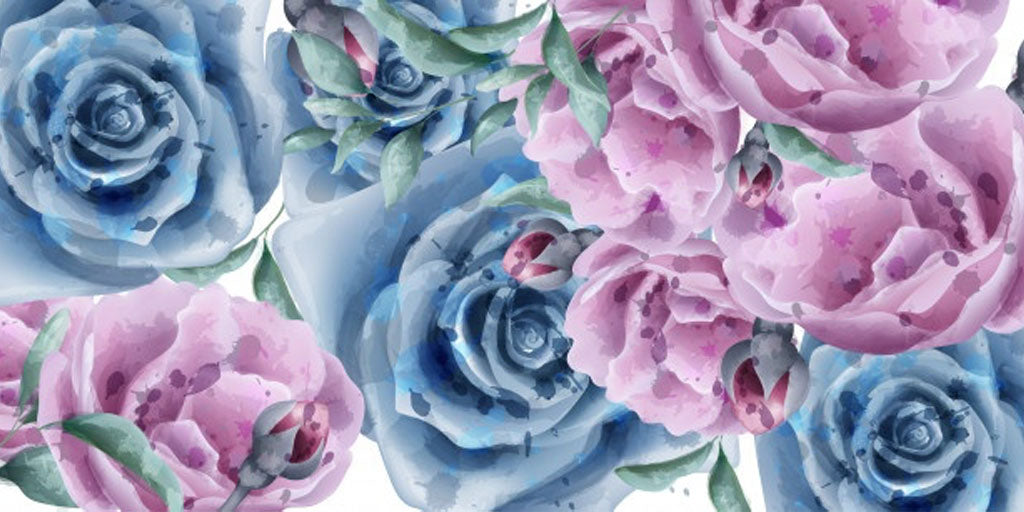 Tableau rose bleue