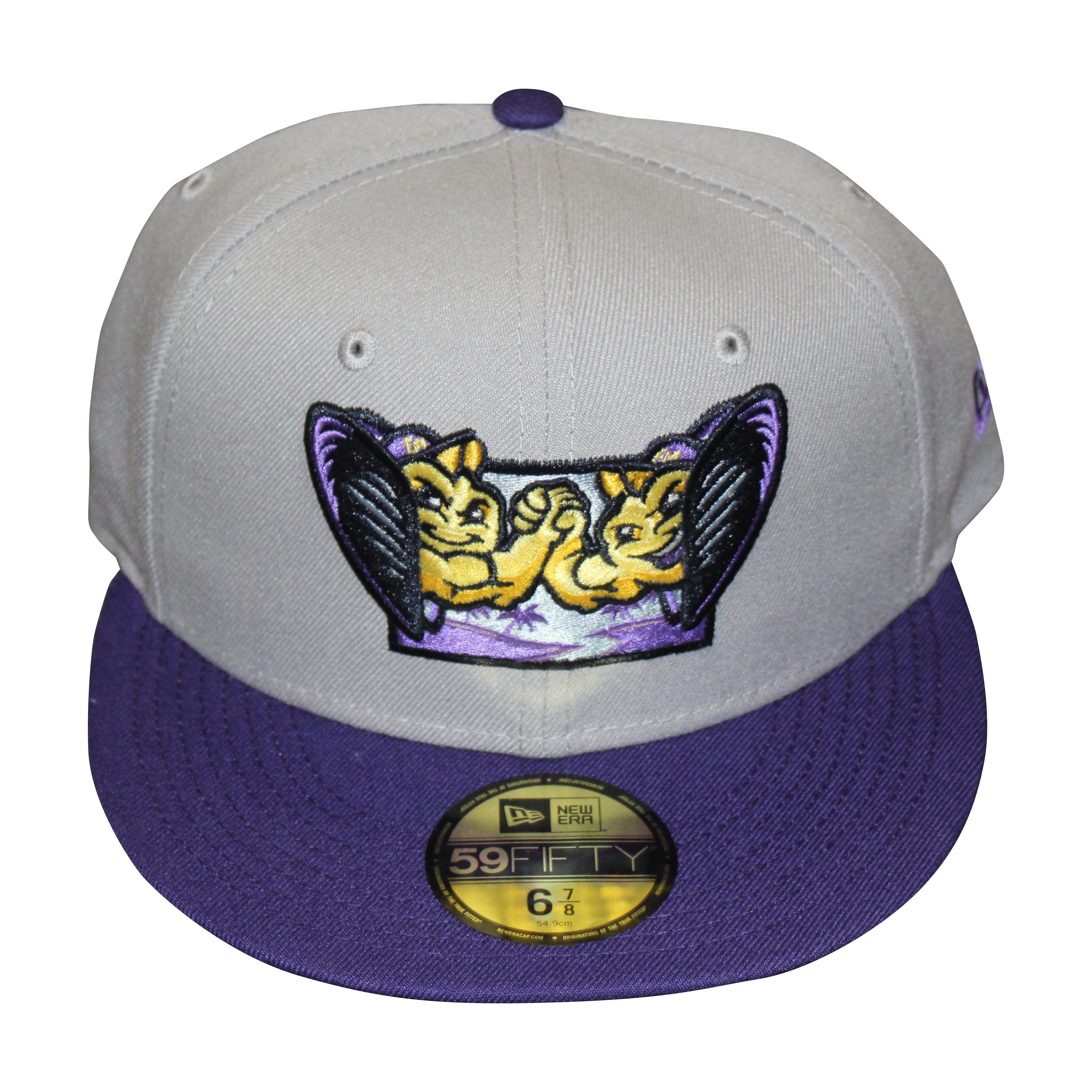 New Era On Field Alternate 59/Fifty Fitted Hat, Gray/Purple - Fort Myers Mighty Mussels product image