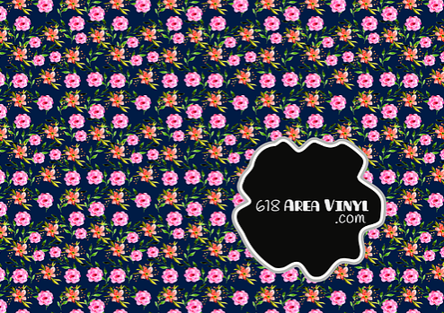 Preppy Gray Stripe Floral – 618 area vinyl