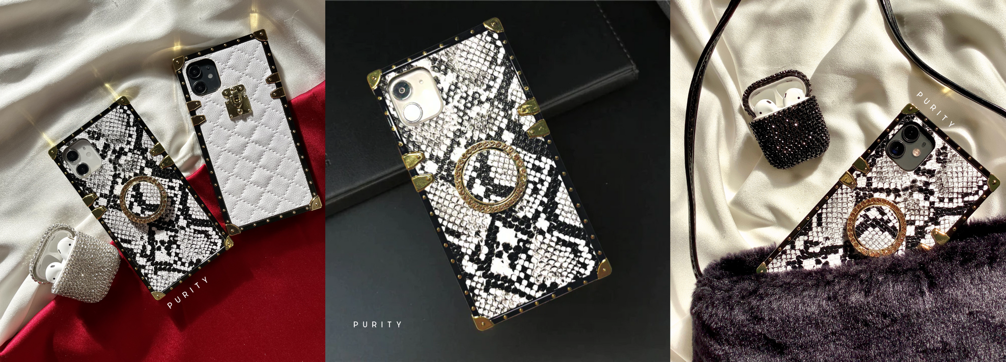 Black and white phone case by PURITY