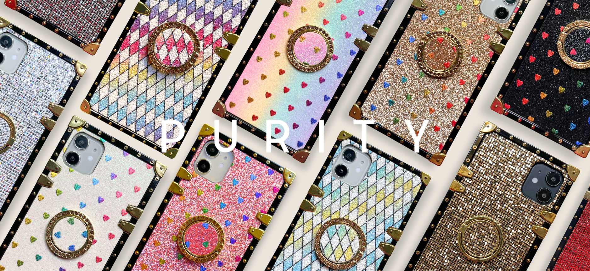Glitter Phone Cases | Square Phone Cases | PURITY