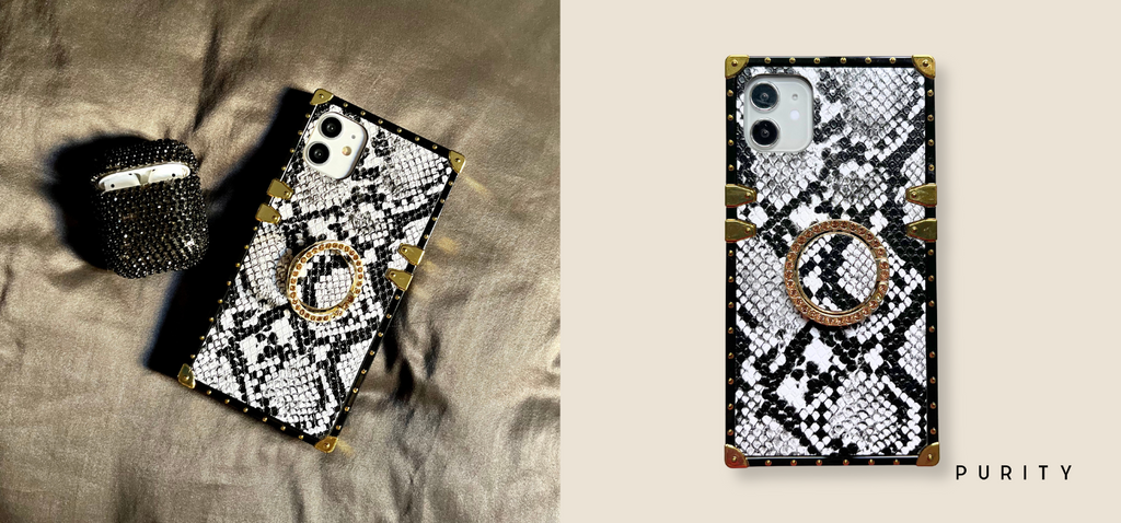 "ALBINO" IPHONE 13 PLUS CASE (SNAKESKIN PHONE CASE)