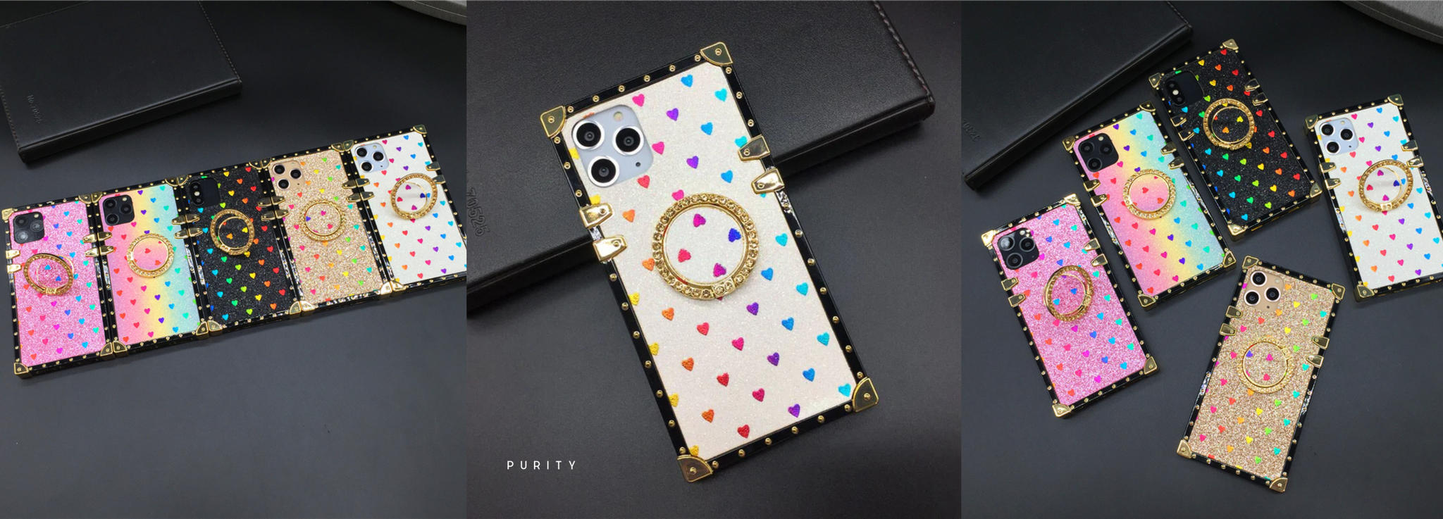 White Phone Case with Hearts | "Devotion" Phone Case by PURITY