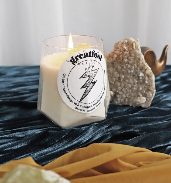Citrine and the Queens candle that boosts your mood