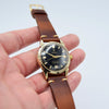 1952 Rare Omega Seamaster Automatic Bumper first Date Model 2627 with Black Dial in Solid 14ct Gold