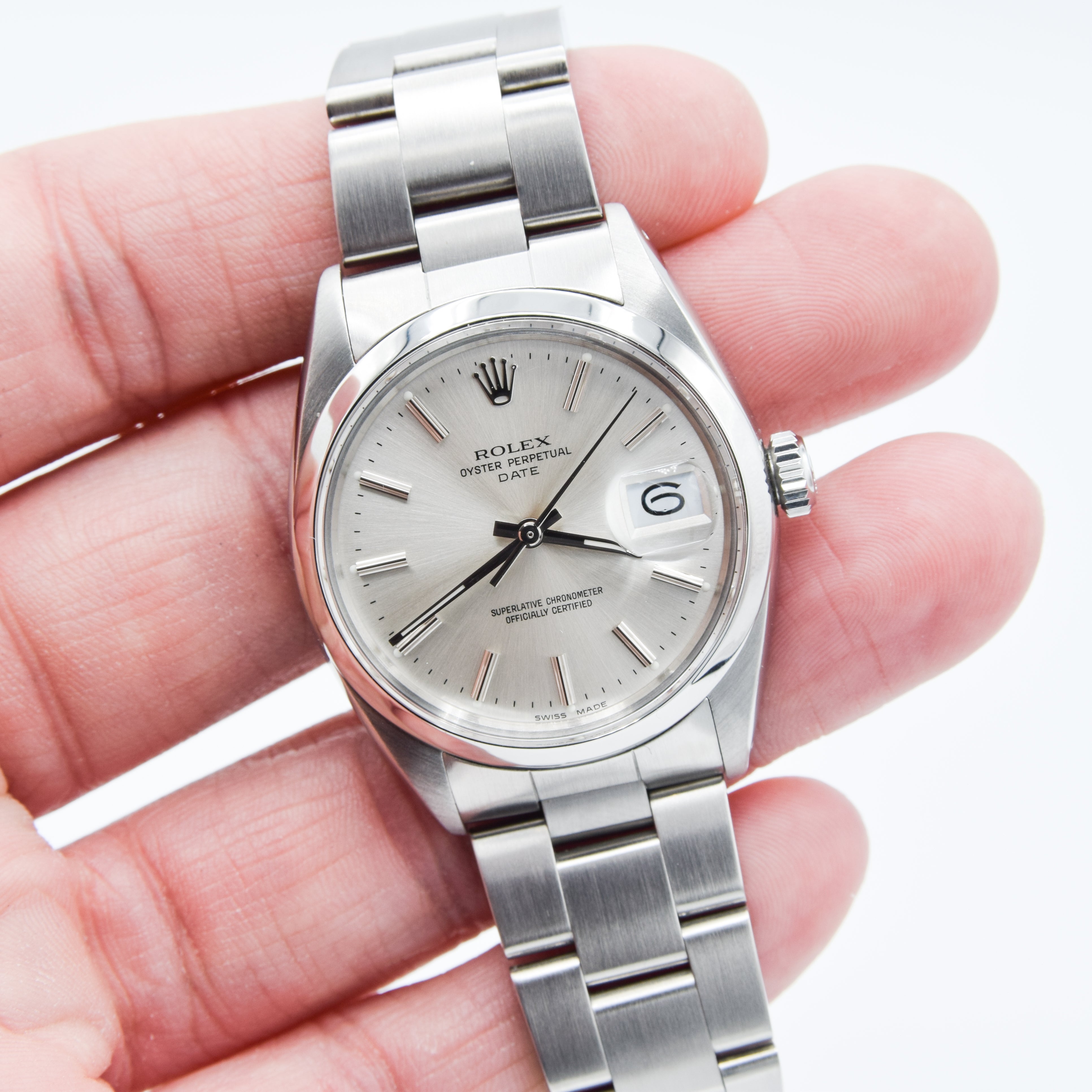 1965 Rolex Perpetual Date Model 1500 with Dial in Stai | Antique Watch Co