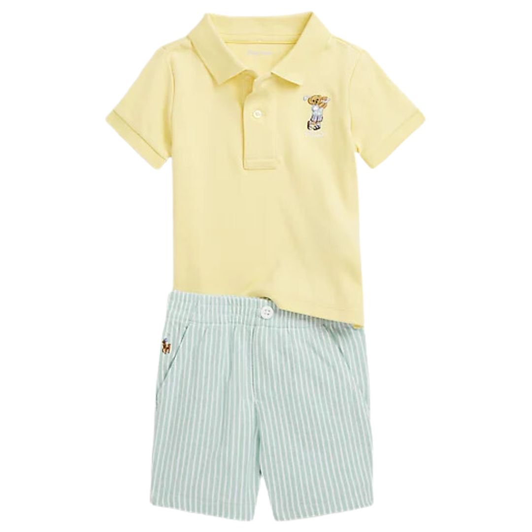 Ralph Lauren Boys Logo Yellow Polo Shirt | Junior Couture USA
