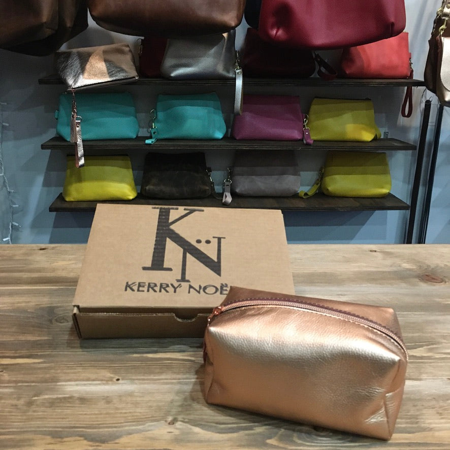 Luxury Leather Zippered Cosmetic Bags are the perfect Mother's Day Gift for anyone who needs some extra organization. 