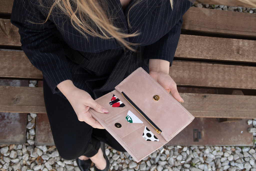 The Blush Leather Cardholder Wallets by Kerry Noël are the cutest options for staying equipped with everything you need in one easy package!
