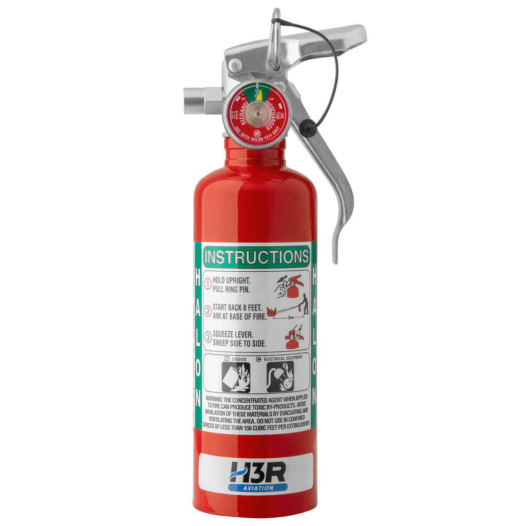 H3R Aviation Halon Fire Extinguisher Model A344T 1.25 lb.