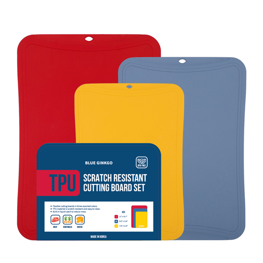 Flexible Cutting Board - Scratch Resistant TPU Chopping Mat, Medium Yellow