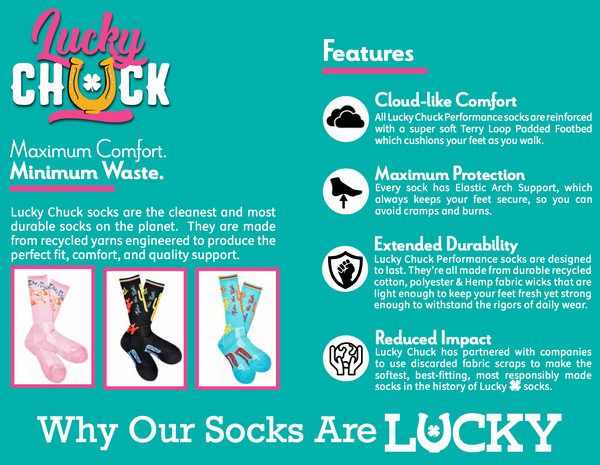 What Lucky chuck socks are made off