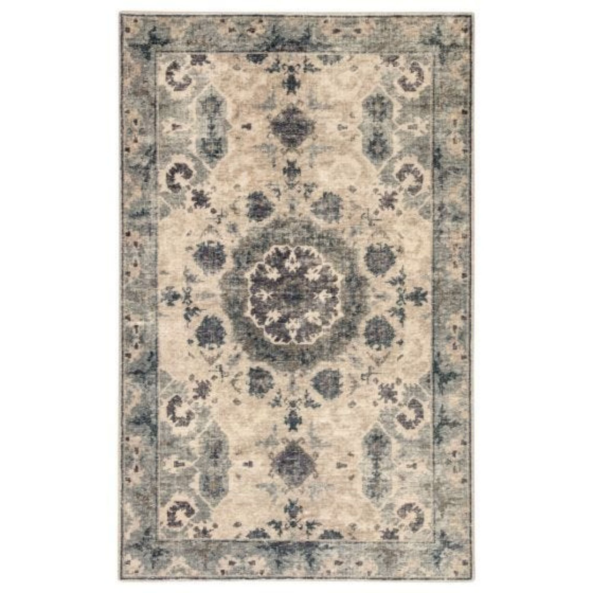 Jaipur Medallion Blue Light Gray Area Rug Ka107 Free Shipping Soft And Cozy Rugs