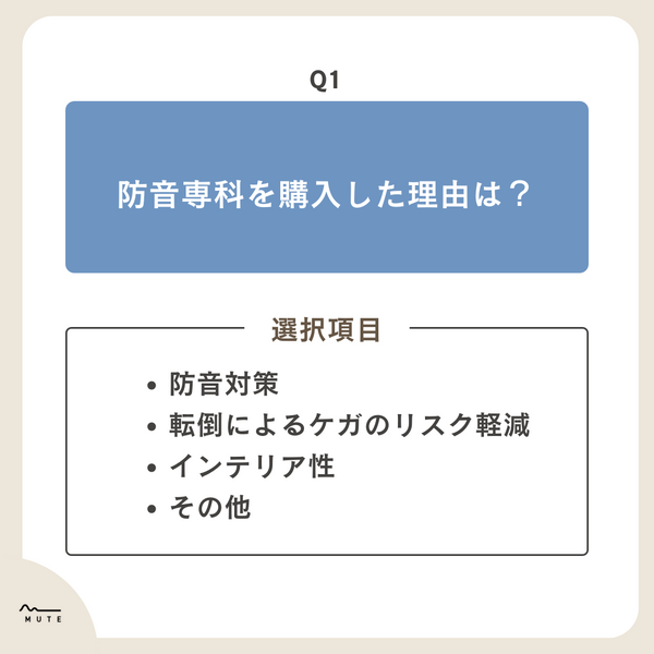 Q1. 防音専科を買った理由は？