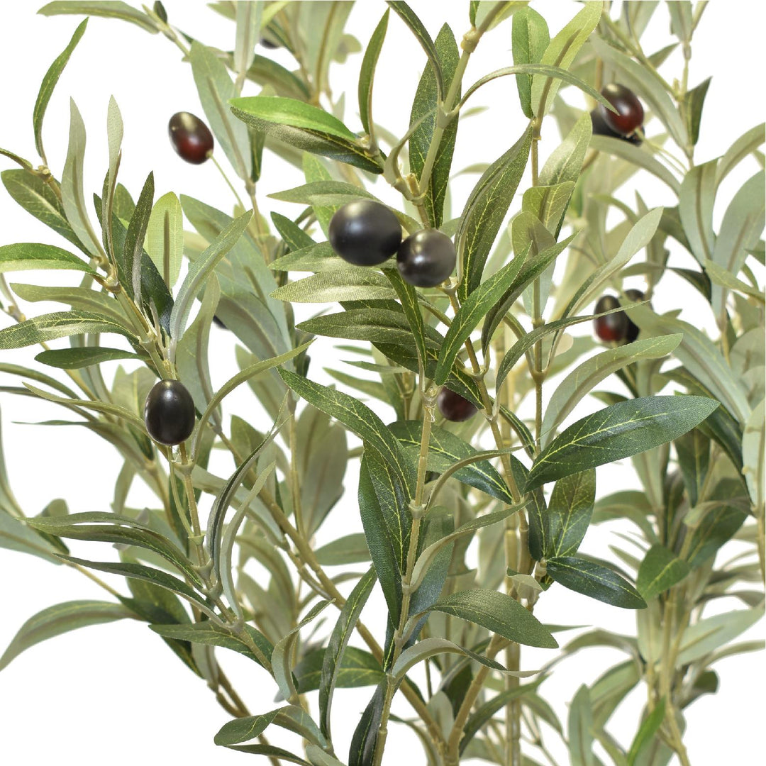 Green Leaf Olive Branch with Olives x 100cm — Artificial Floral Supplies