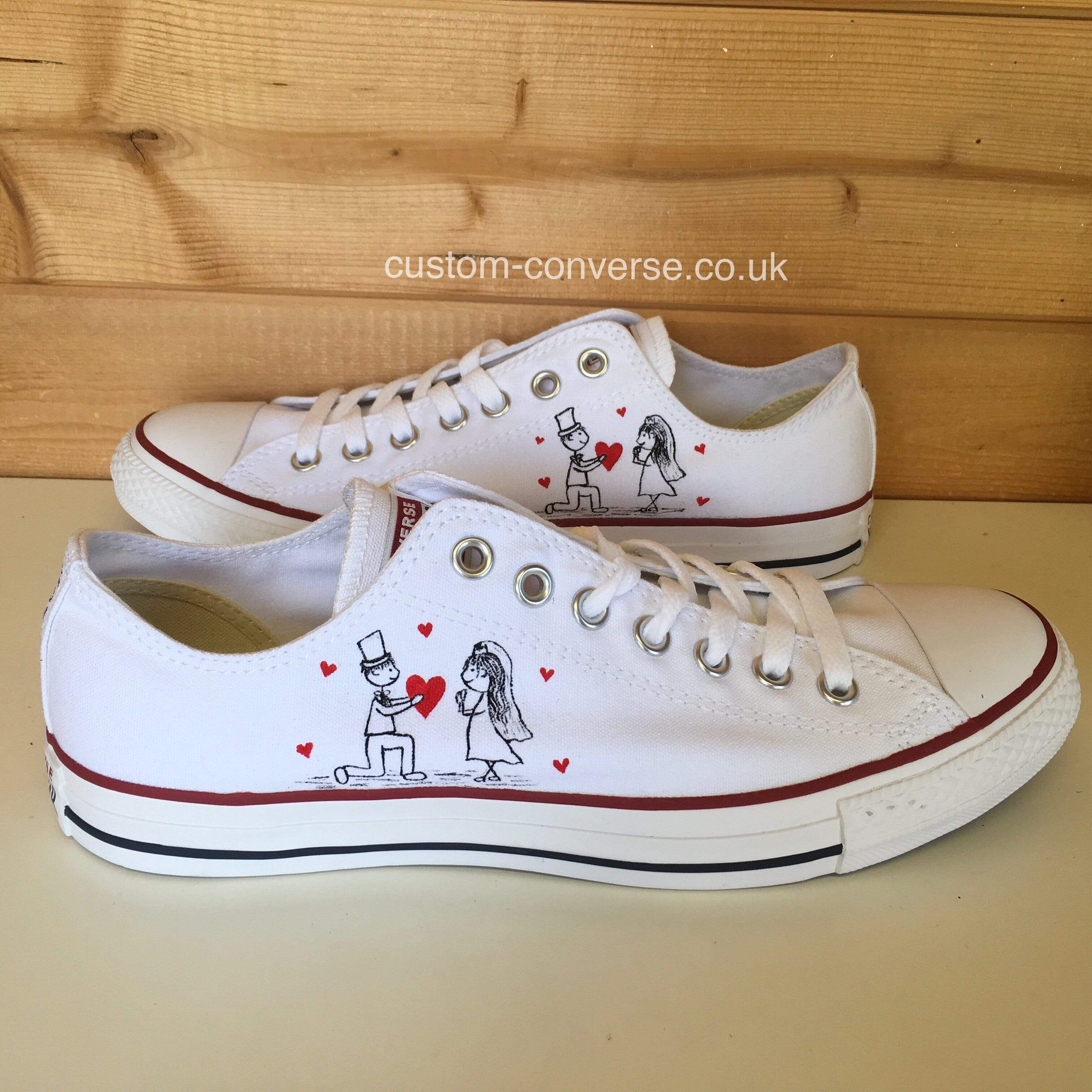 bride and groom converse